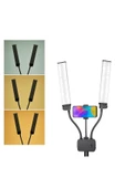 ASFAL 210 cm Tripodlu, Çift Kollu, LCD Ekranlı, Led Halka Lambası, 3200-5600K Kuaför Güzellik Salonu Işığı thumbnail 1