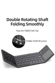 ASFAL Touchpadli Katlanabilir Bluetooth Klavye Telefon Tablet ve Pc Uyumlu Taşınabilir Klavye - 3