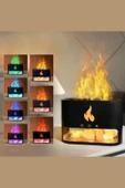 ASFAL Ultrasonik Buhar Makinesi Şömine Efekt Aroma Difüzör 250ml Nemlendirici 3d Kristal Kaya Tuzu - 1