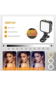 ASFAL Telefon ve Laptop Uyumlu Selfie Işığı 3 Renkli  Vlog, Canlı Yayın ve Video İçin Mini Led Işık thumbnail 4