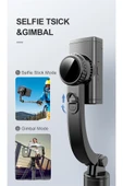 ASFAL 70 Cm Bluetooth Kumandalı Gimbal, Telefon Sabitleyici Selfie Çubuğu, Katlanabilir Taşınabilir Tripod thumbnail 5