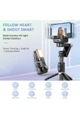 ASFAL Bluetooth Kumandalı Işıklı Gimbal, Taşınabilir 360° Dönebilen Tripod Işıklı Selfie Işığı - 6