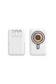 ASFAL Kablosuz Şarj Özellikli Kendinden Kablolu 10000 mAh Taşınabilir Powerbank Standlı Güç Deposu - 2