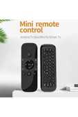 ASFAL Klavyeli, Ses Komut Özellikli 2.4G Air Mouse Kablosuz Kumanda Akıllı Televizyon Kumandası - 2