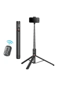 ASFAL 183 cm Bluetooth Kumandalı Katlanabilir Selfie Çubuğu Alüminyum Taşınabilir  Sağlam Tripod - 1