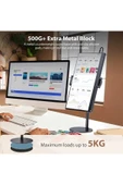 ASFAL Metal, Yükseklik ve Açı Ayarlı Masaüstü Telefon ve Tablet Tutucu Taşınabilir Tablet, Telefon Standı - 6