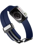 ASFAL Apple Watch 42 44 45 49 Mm 1 2 3 4 5 6 Se 7 8 Watch Ultra Uyumlu Kordon Manyetik Tokalı Mıknatıslı - 2