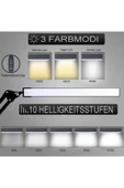 ASFAL 3 Renkli 10 Işık Kademeli Açısı Ayarlanabilir Masa Lambası Okuma Ofis Çalışma Lambası Gece Lambası thumbnail 2
