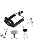 ASFAL Tripod Için Telefon Tutucu Aparat Tripod Ve Selfie Çubuğu Bağlantısı Tripod Başlığı - 1