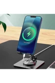 ASFAL 360° Dönen Metal Masaüstü Tablet ve Telefon Standı Açılı, Katlanabilir Telefon ve Tablet Tutucu - 4
