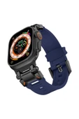 ASFAL Metal Başlıklı Silikon Kordon, Apple Watch Uyumlu Kordon 42mm 44mm 45mm 49mm Uyumlu Kordon thumbnail 2