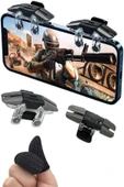 ASFAL Pubg Metal Tetik 6 Parmak Kullanabilen Parmak Eldiven Hediyeli Metal Düğme Tüm Telefonlara Uyumlu - 1