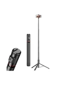 ASFAL 183 cm Bluetooth Kumandalı Katlanabilir Selfie Çubuğu Alüminyum Taşınabilir  Sağlam Tripod - 7