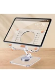 ASFAL Şeffaf Yüksekliği Ayarlanabilir 360° Dönebilen Masaüstü Tablet standı, Tablet Tutucu Telefon Tutucu - 4
