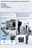 ASFAL Akıllı Tripod Hareketli Gimbal Kumandalı Çok Amaçlı Video Selfie Telefon Tutucu - 2