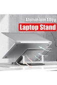 ASFAL Metal Yükseklik Ayarlı Çantalı Tablet ve Laptop Standı Taşınabilir Masaüstü Macbook ve Laptop Tutucu - 4