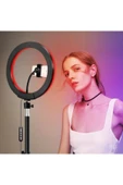 ASFAL 13 Inç (33 CM) Rgb Çok Renkli Led Make Up Selfie Işığı 210 Cm Tripot Selfie Çubuğu Tiktok Işığı - 7