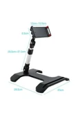 ASFAL Fonksiyonel Ayarlanabilir Katlanabilir 2in1 Masaüstü Telefon Tutucu ve Tablet Standı Tablet Tutacağı - 3