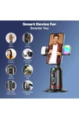 ASFAL Yüz Takibi Yapan 360° Dönen Işıklı  Kumandalı Gimbal Video Çekimi İçin Taşınabilir Akıllı Tripod - 4