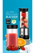 ASFAL Çelik Bıçaklı Şarjlı 450 ml + 350 ml Bardaklı El Blender Shake Smoothie Buz Kırıcı Blender - 1