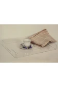 ASFAL Şeffaf Pleksi Tepsi 35x25 cm Servis Kahve Çay Ve Sunum Tepsisi - 1