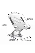 ASFAL 14 inç Uyumlu, Metal, 360° Dönen Masaüstü Telefon ve Tablet Standı Tablet ve Telefon Tutucu - 3