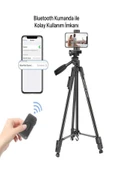 NEEPHO NP-3180S 129 Cm Tripod Bluetooth Kumandalı Profesyonel Telefon Kamera Tutucu Çantalı Tripod - 2