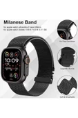 ASFAL Apple Watch 3/4/5/6/7/8/9/10/se/ultra/ultra2 44mm/45mm/46mm/49mm Uyumlu Milano Metal Hasır Kordon thumbnail 1