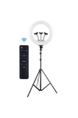 ASFAL 18 Inç Kumandalı Adaptörlü Led Işıklı Telefon Tutuculu Tripod Video Youtuber Tiktok Işığı - 3