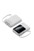 ASFAL Kendinden Kablolu Taşınabilir Pratik 10000 mAh Powerbank Led Göstergeli Güç Deposu - 1