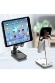 ASFAL Masaüstü Katlanabilir, Taşınabilir, 2 Kademeli Telefon ve Tablet Tutucu Stand 4-11 İnç Uyumlu Siyah - 3