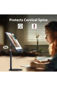 ASFAL Metal, Yükseklik ve Açı Ayarlı Masaüstü Telefon ve Tablet Tutucu Taşınabilir Tablet, Telefon Standı - 5