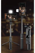 BSTBRANDSHOPPİNGTR Led Işıklı Selfie Çubuğu Bluetooth Kumandalı Kablosuz Tripot Selfie Monopod Selfie Stick - 1