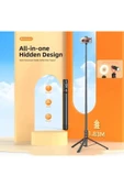 ASFAL 183 cm Bluetooth Kumandalı Katlanabilir Selfie Çubuğu Alüminyum Taşınabilir  Sağlam Tripod - 3