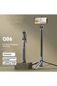 ASFAL Bluetooth Uyumlu Kumandalı Taşınabilir  Selfie Çubuğu Katlanabilir 156 cm Tripod - 4