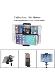 ASFAL 360 Derece Döner Başlıklı Tablet Ve Telefon Tutucu Stand 210 Cm Tripod 2 In 1 Metal Ayaklı Stand thumbnail 8