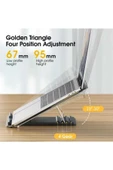 ASFAL Metal Yükseklik Ayarlı Çantalı Tablet ve Laptop Standı Taşınabilir Masaüstü Macbook ve Laptop Tutucu - 1