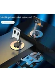 ASFAL Siyah 360° Dönebilen Katlanabilir Masaüstü Telefon Tutucu, Taşınabilir Tablet Tutacağı Tablet Standı - 2