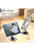 ASFAL 360° Dönen Metal Masaüstü Tablet ve Telefon Standı Mor, Açılı, Katlanabilir Telefon ve Tablet Tutucu - 5
