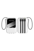 ASFAL Kendinden Kablolu Taşınabilir Pratik 10000 mAh Powerbank Led Göstergeli Güç Deposu - 3