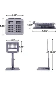 ASFAL Alüminyum, Açı ve Yükseklik Ayarlı 360° Dönen Masaüstü Telefon Laptop, Macbook İpad ve Tablet Standı - 5