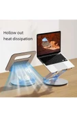 ASFAL 30 Kg Taşıma Kapasiteli, 17' Uyumlu, 360° Dönen Masaüstü Metal Laptop ve Tablet Standı Laptop Tutucu - 2