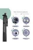 ASFAL Bluetooth Uyumlu Kumandalı Taşınabilir  Selfie Çubuğu Katlanabilir 156 cm Tripod - 6