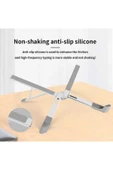 ASFAL 17 İnç Uyumlu 5 Kademe Ayarlı Katlanabilir Masaüstü Alüminyum Telefon, Tablet ve Laptop Standı - 4