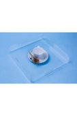 ASFAL Şeffaf Pleksi Tepsi 25x25 Cm Servis, Kahve, Çay Ve Sunum Tepsisi - 1
