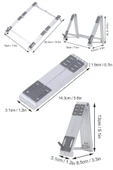 ASFAL Metal Laptop Standı. Tablet, Telefon Standı Cep Boy Çok Amaçlı Pratik ve Şık Stand - 3