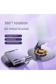 ASFAL 360° Dönen Metal Masaüstü Tablet ve Telefon Standı Mor, Açılı, Katlanabilir Telefon ve Tablet Tutucu - 2