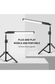 ASFAL Kumandalı 210 cm Tripod RGB Selfie Çubuğu, Canlı Yayın, Makyaj, Tiktok Işığı, Stüdyo ve Çekim Işığı - 7