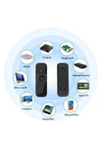 ASFAL Klavyeli, Ses Komut Özellikli 2.4G Air Mouse Kablosuz Kumanda Akıllı Televizyon Kumandası - 1