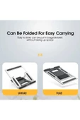 ASFAL Metal Yükseklik Ayarlı Çantalı Tablet ve Laptop Standı Taşınabilir Masaüstü Macbook ve Laptop Tutucu - 3